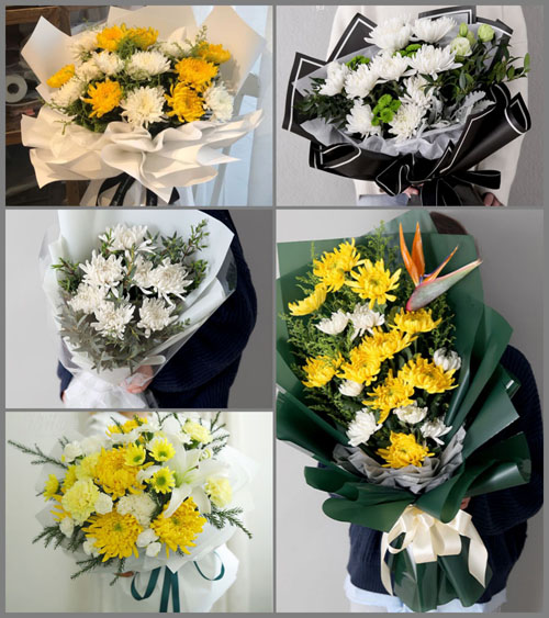 广东江门市新会区崖门镇梁黄屋村白事花束代送
